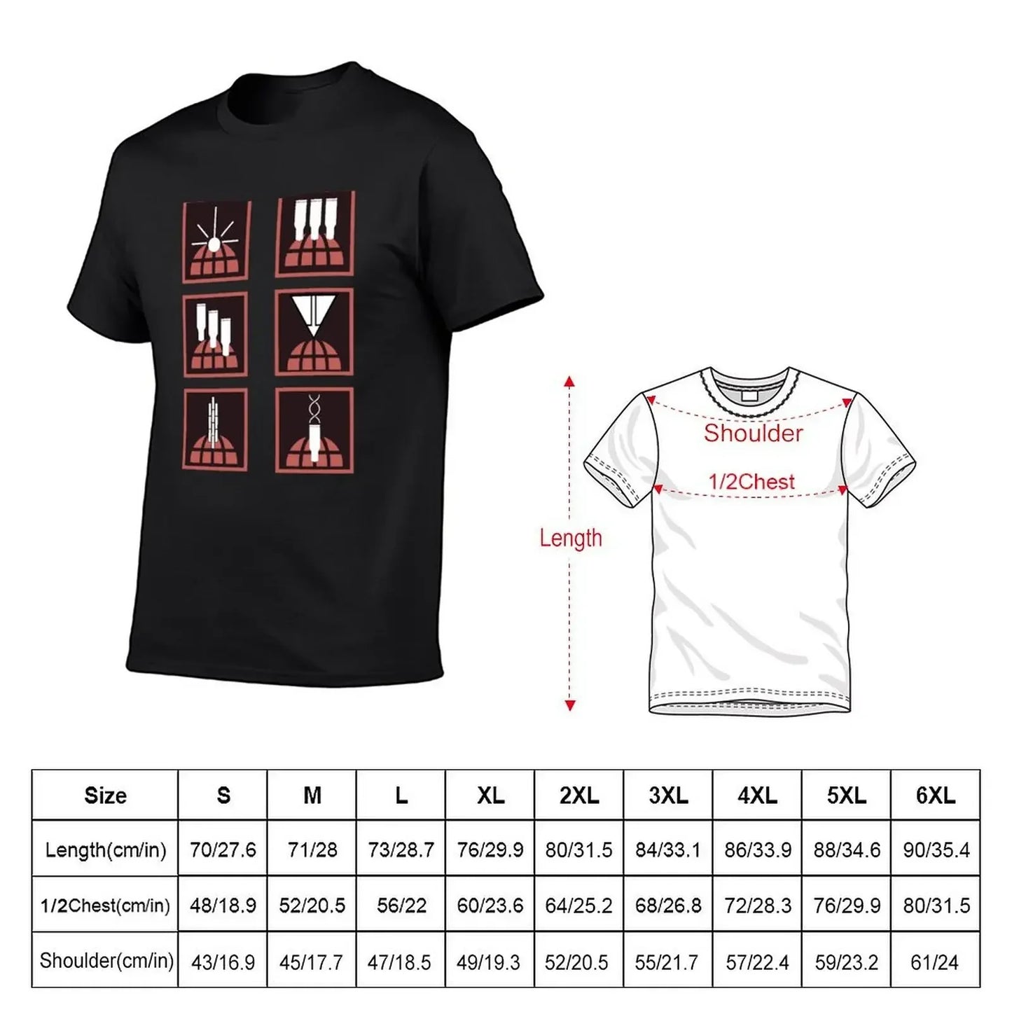 Helldivers T-Shirt - Orbital Stratagems Icons
